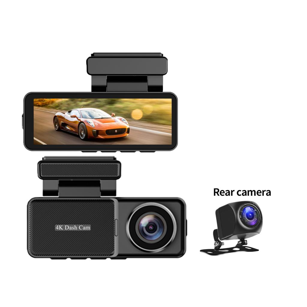 UHD 4K 3.2Inch Dash Cam Hidden Car DVR Mobile WiFi app Control WDR Video Recorder Night vision Ftont Rear 2Channel Black Box