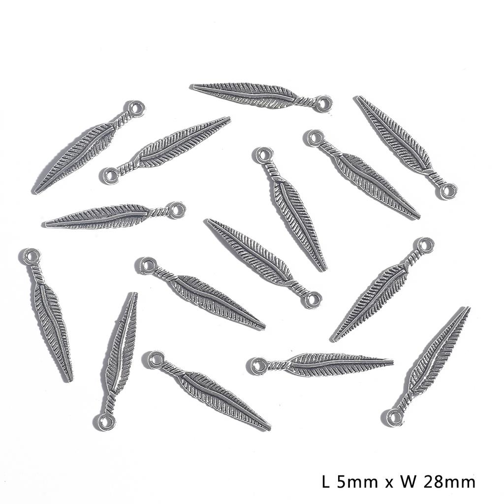 10-50pcs 10 Styles Metal Zinc Alloy Leaves Charms Fit Jewelry Pendant Charms Makings