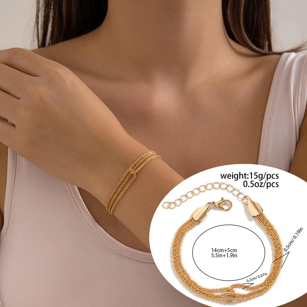 Sparkling naked chain multi-layer neck necklace ins wind simple winding chain necklace women's