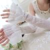 Elegant Bows Arm Sleeves Women Lace Fingerless Gloves Cosplay Costume Accessories for Women and Girls