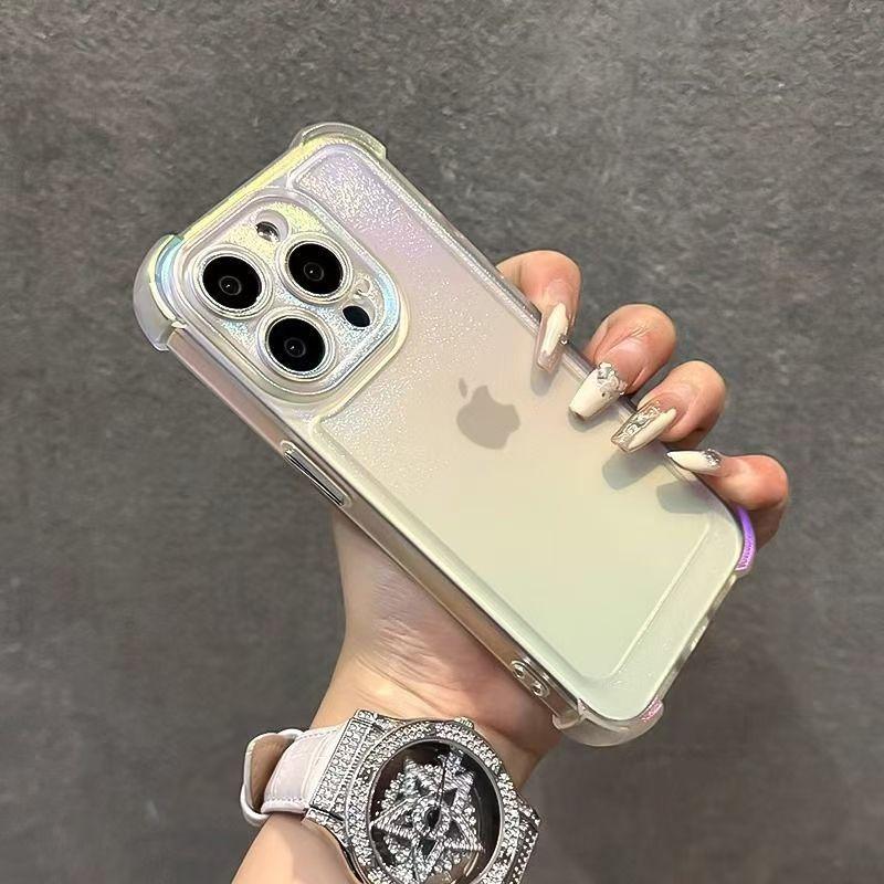 

Подходит для Apple 16Pro Лазерный цветной чехол для телефона, Iphone15 Четырехугольная подушка безопасности Противоударный 14 Матовый защитный чехол iPhone11Promax