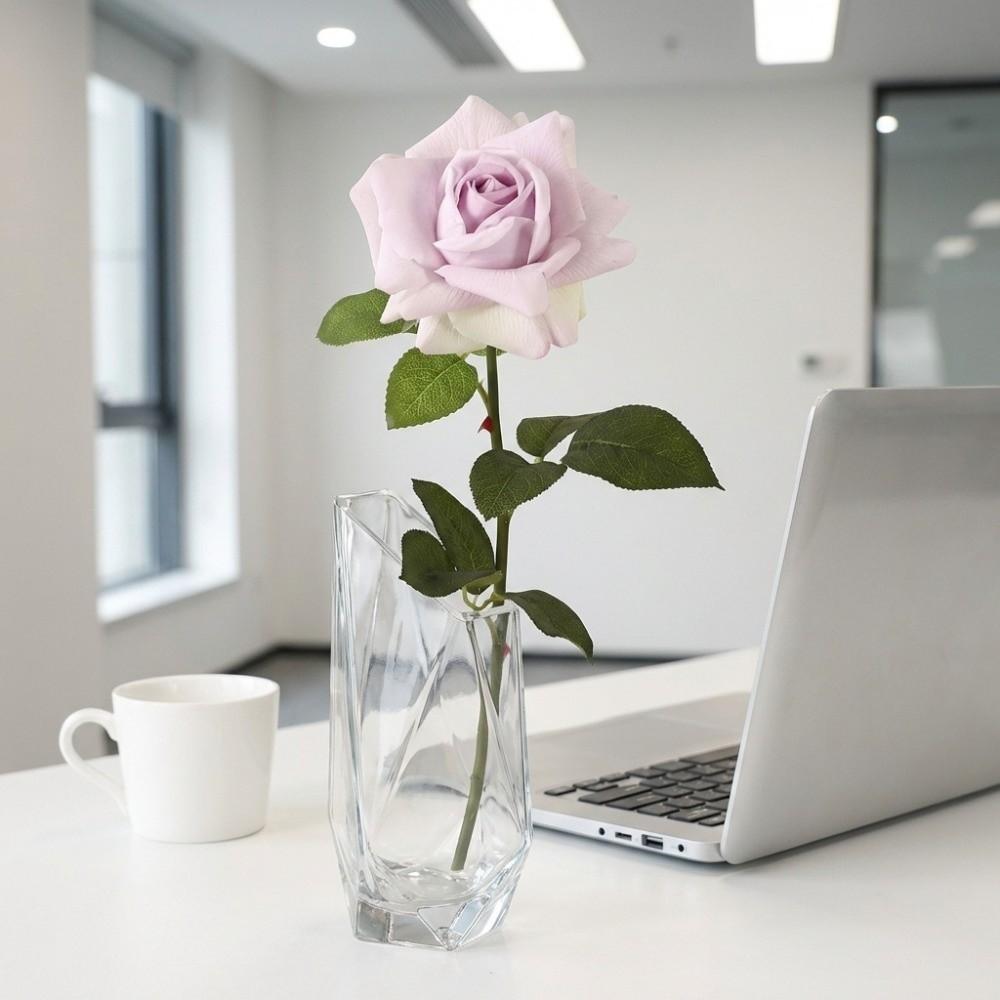 Real Touch Artificial Rose Flower Handmade Faux Rose Branch Simulation Big Rose  Teacher's Day