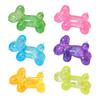 Glitter Balloon Dog Squeeze Toy, Stress Relief Transparent Dog Sensory Toy, Soft Stretchy Animal Shape Fidget Toy for Home Office Classroom