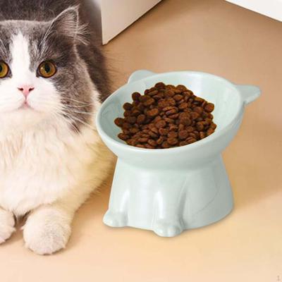Kedi Kaseleri,Yükseltilmiş Mama Kaseleri Kusmayı Önleyici,Eğik Yükseltilmiş Kase,Seramik Hayvan Kaseleri