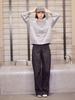AYIHOLIC CASHMERE Back Slit Raglan Round Knit