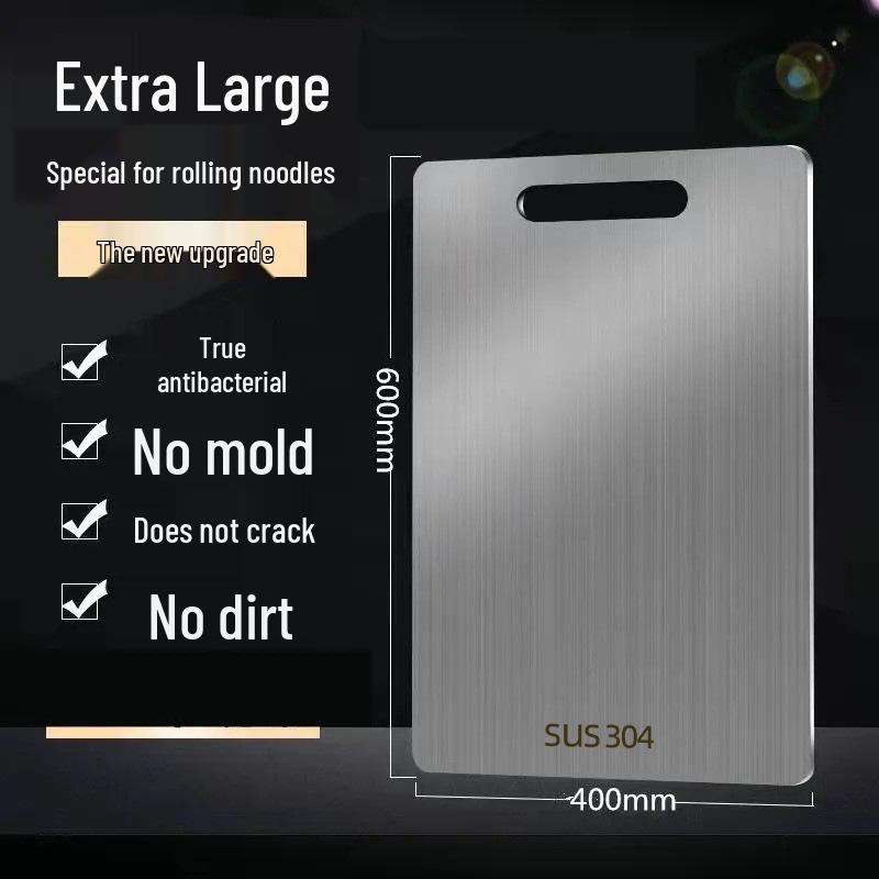

Антибактериальная разделочная доска из нержавеющей стали пищевого класса - Сверхпрочная и устойчивая к плесени, Идеальна для кухни и приготовления теста Square