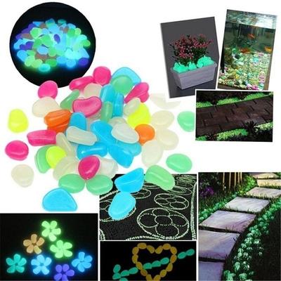 10pcs Decoration 4.5cm Luminous Pebbles Glow In Dark DIY Garden Luminous Stone Gravel Big Big Stone Garden