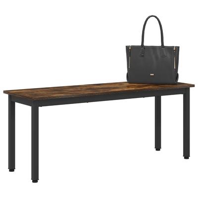 Smoke Oak Bench 110 X 35 X 45 Cm Engineered Wood