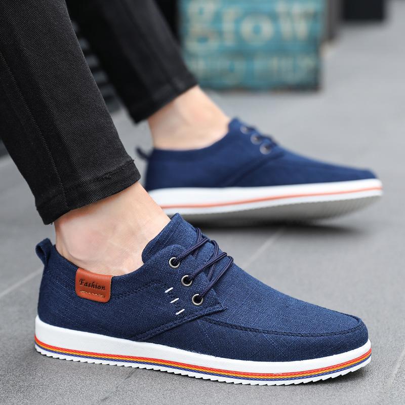 canvas shoes men's trendy shoes cloth shoes 45 casual shoes 46 Korean version trend size 47 board shoes large size men's shoes summer new