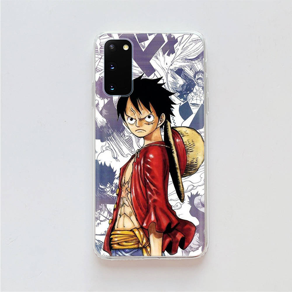 AD62 One Piece Luffy Clear Case for Samsung A04 A14 A23 A34 A54 M23 M33 M52 M53 Realme 10 9 C30S C35 C55 VIVO Y02 Y21 Y33S Y51 X80 V25 Cover