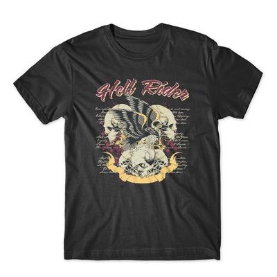 Hell Rider T-shirt.  Schedel T-shirt 100% Katoen Premium T-shirt Nieuw