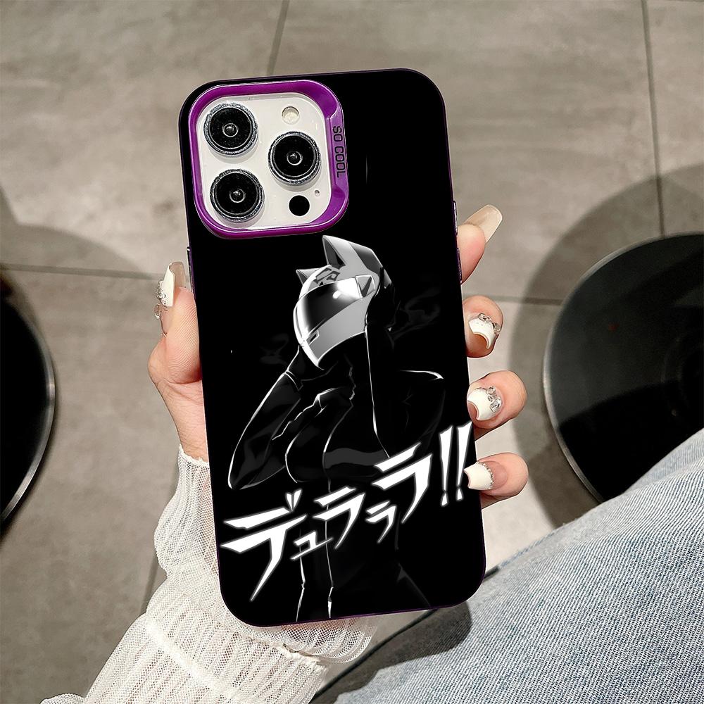 Anime Durarara Phone Case for iPhone 17 16 15 14 13 12 11 X XR XS Air Pro Max Plus Purple Colorful Silver Cover