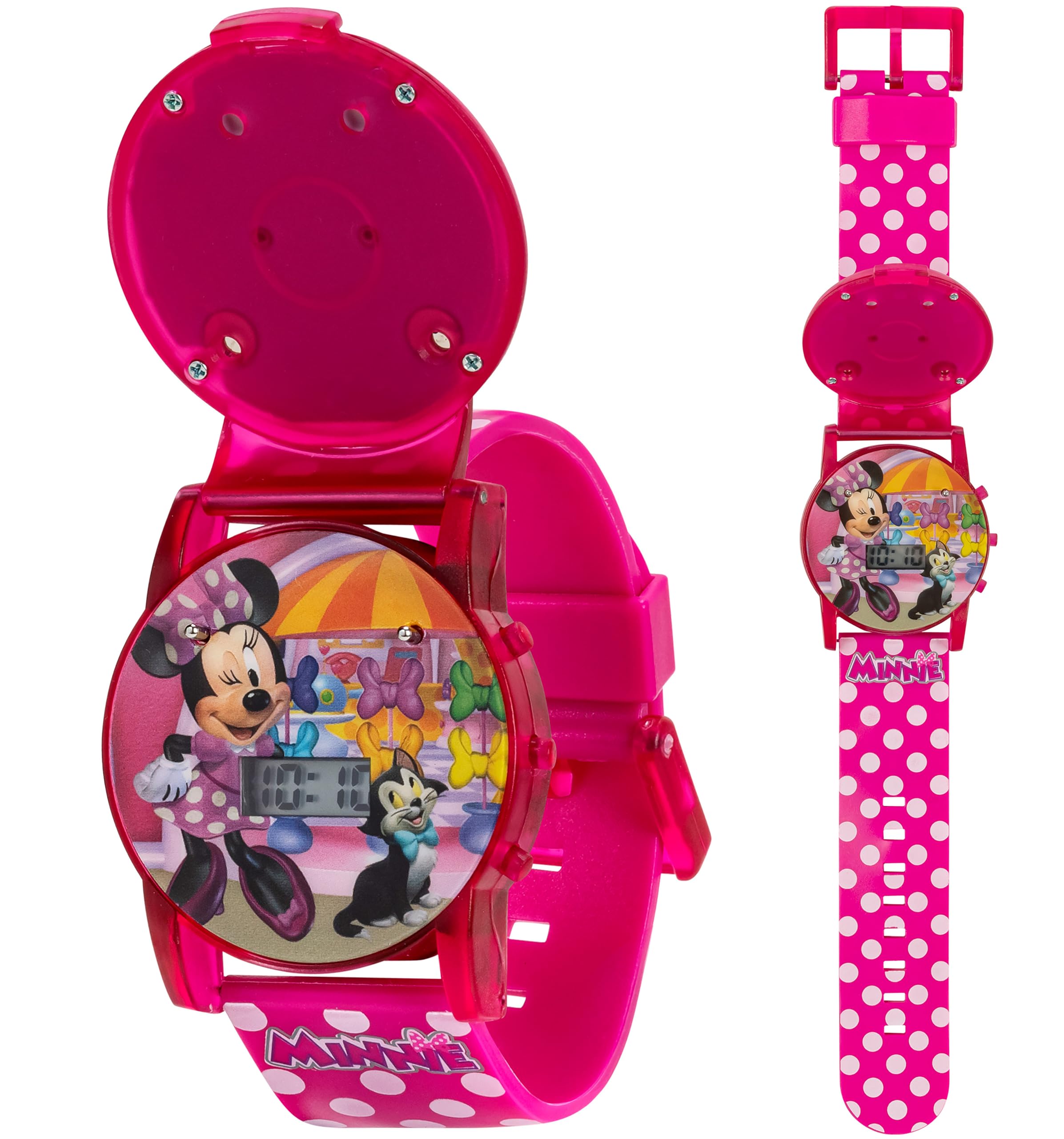 

Disney Minnie Mouse Boutique LCD Pop Musical Watch (Model MBT3714SR) розовый