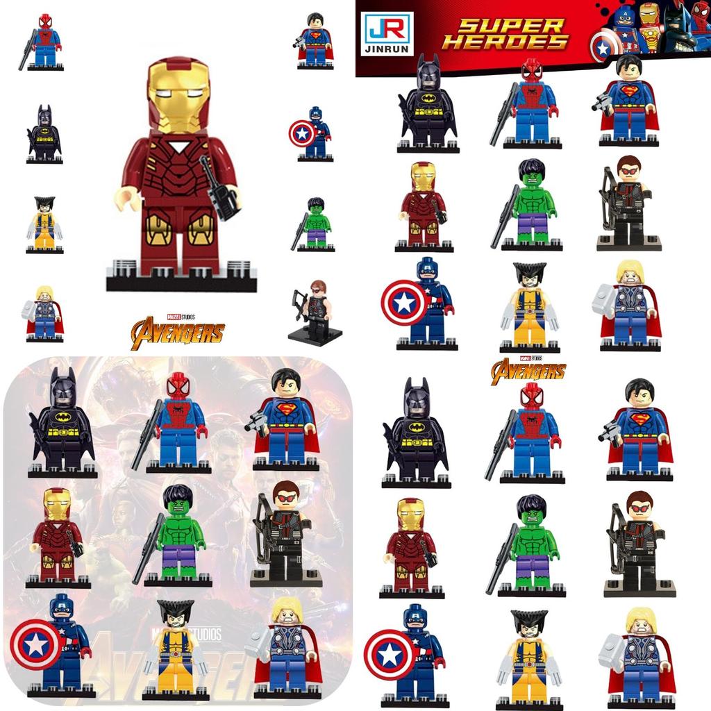 Superhero Building Blocks Toy Set With Iron Man Captain America Wolverine Spider-man And More!