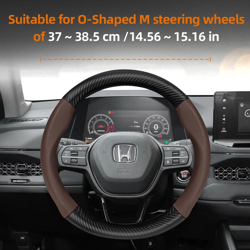 Suitable for k111 Breathable Leather Matte Carbon Fiber Texture Steering Wheel Cover Suitable for Civic Fit 8Th Gen 8 City Accord 9 10 111k
