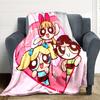 1pc Powerpuff Girls Flannel Throw Blanket Lightweight Soft Warm All Season Blanket for Sofa, Bed, Travel,L1028149