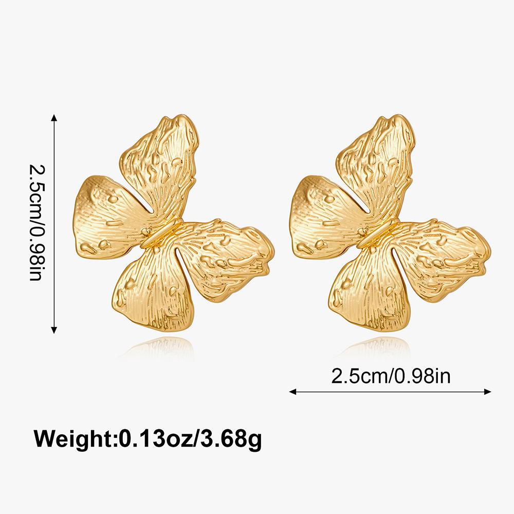 Cercei Europeni & Americani High-End cu Frunză de Ginkgo din Aliaj - Design Îndrăzneț, Elegant, Exagerat