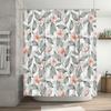 Pink Floral Bath Shower Curtain Waterproof Decorative Bathroom Decor 180x274cm