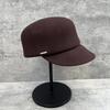 Super Good Version, Simple Dark Coffee Color, Huge White Flat-top Equestrian Hat, Wool Knight Hat, Women's Autumn and Winter Fashion Shows a Small F