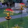 Solar Bird Feeder Frog Garden Decor Drain Holes Design Weather-Resistant