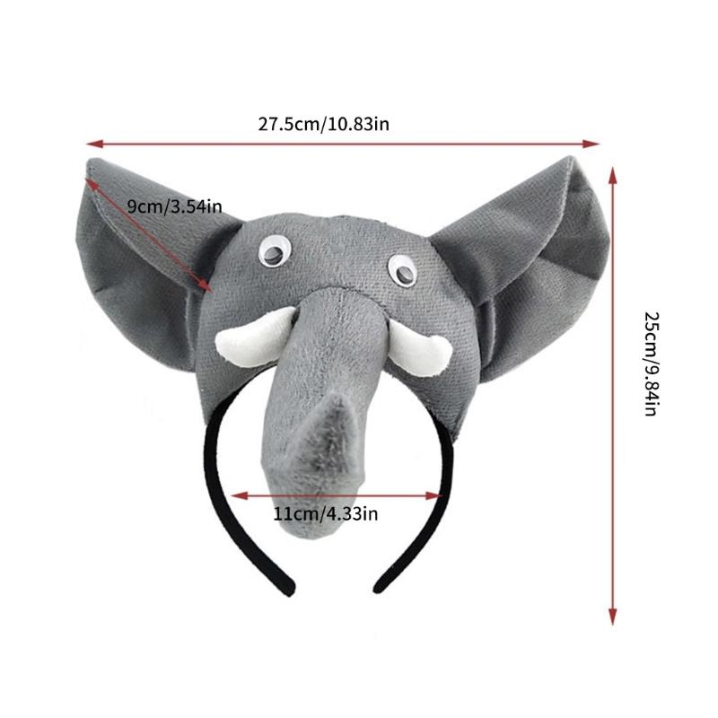 Animal Dress up Kits Hairband, Tail, and Bowtie for Kids Birthday Parties