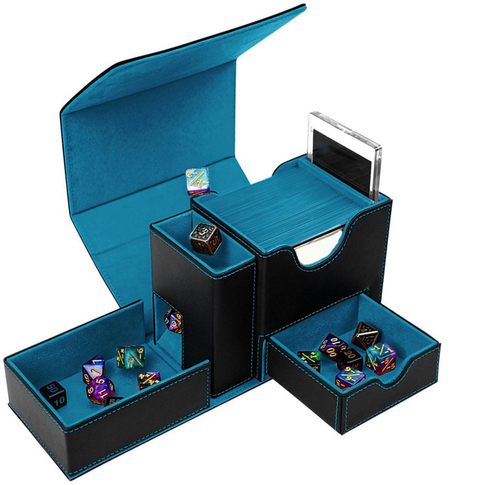 Portable Foldable Dice Roller Tower Special Design PU Leather Dice Tray Convenient Dices Box for RPG Table Top Gaming