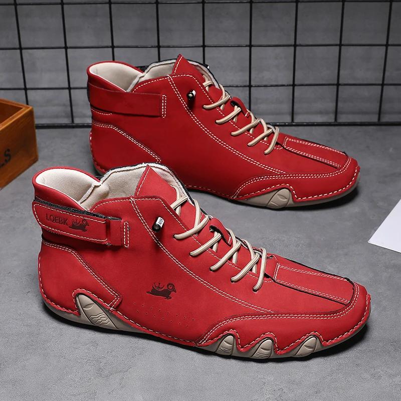 Men's Boots New Fashion Luxury Work Boots Outdoor Platform Low Cut Men's Comfortable Sneakers Casual Original Man Sneakers Deals