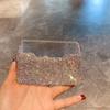 Acrylic Business Card Holder Rhinestone-inlaid Table Top Organizer  Office Decoration