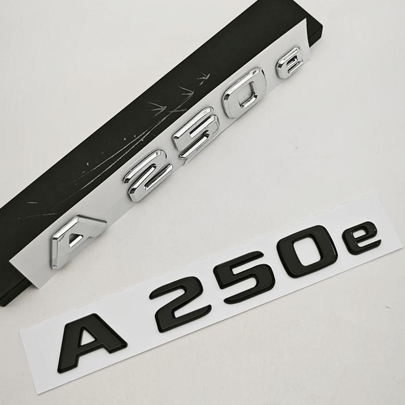 BRI4 NEW 3D ABS Car Letters Logo A250e Badge Sticker Rear Trunk Emblem Decals For Mercedes Benz A250e W177 Tail Marking