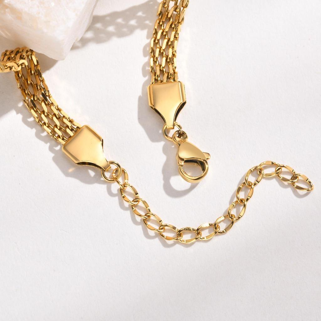 European Stainless Steel Mesh Bracelet: Women's & Children's DIY Engravable Titanium Steel Plate