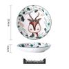 Cute Cartoon Deer Ceramic Dinner Plate Set