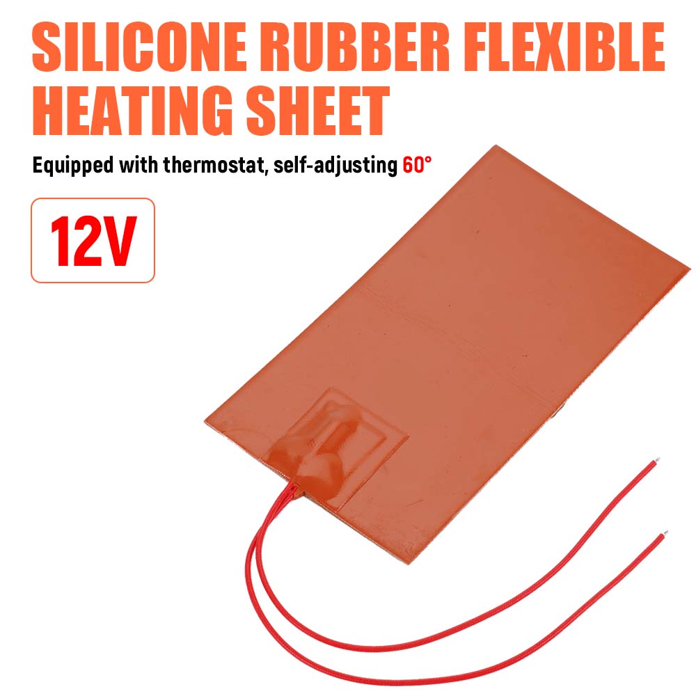 12V/24V Silicone Engine Oil Pan Sump Tank Heater Pad Heating Plate Antifreeze Heater For Car Fuel Tanks Water Tanks Accessories