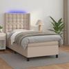 VidaXL Slat Bed Base with Mattress and LED, Upholstered Bed, Single Bed, Adult Bed for Interior Bedroom, 3139360
