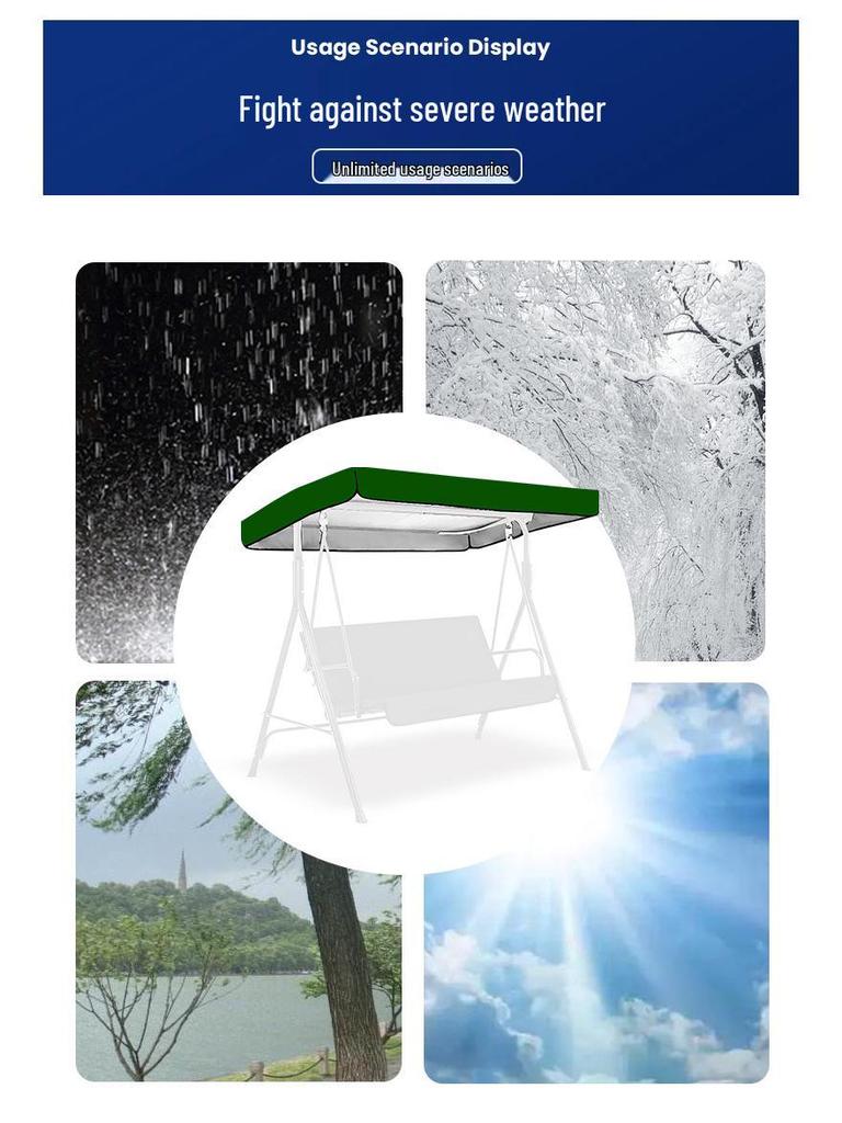 Wasserdicht & Sonnenschutz Garten Terrassen Schaukel Baldachin Abdeckung