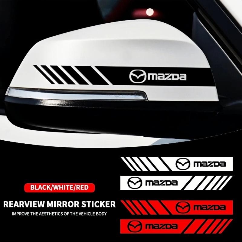 2Pcs Rearview Mirror Emblem Sticker Car Body Modified Decal for Mazda 3 6 2 CX-5 CX-30 CX-50 CX-90 CX-80 MX-5 Atenza Axela GF8