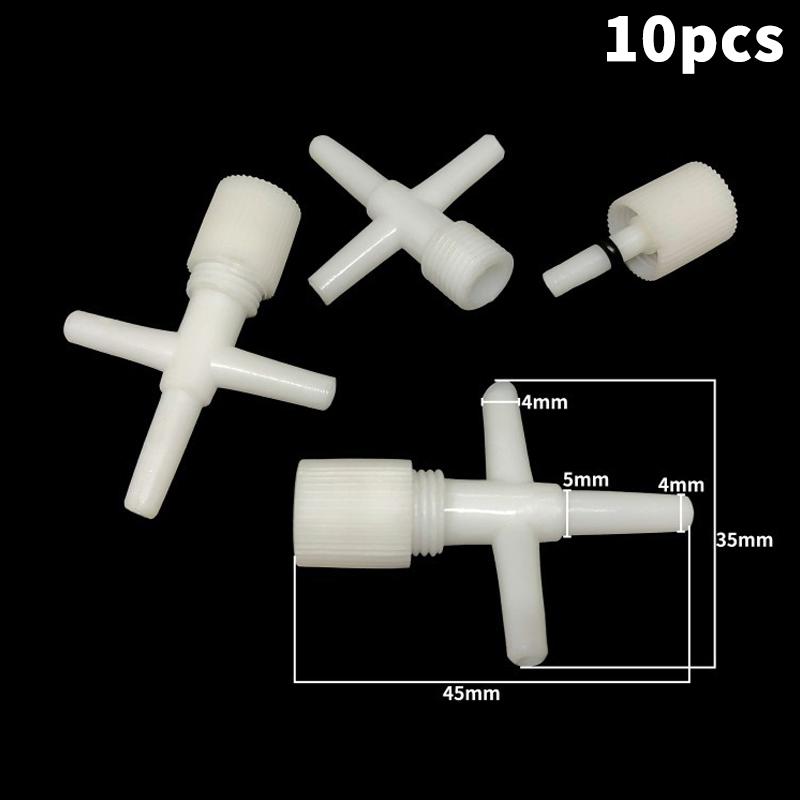 10Pcs 4Mm Aquarium Air Control Valve Tap Aquarium Fish Tank Air Pump Connector Control Valve Air Pipe Tube For Aquarium