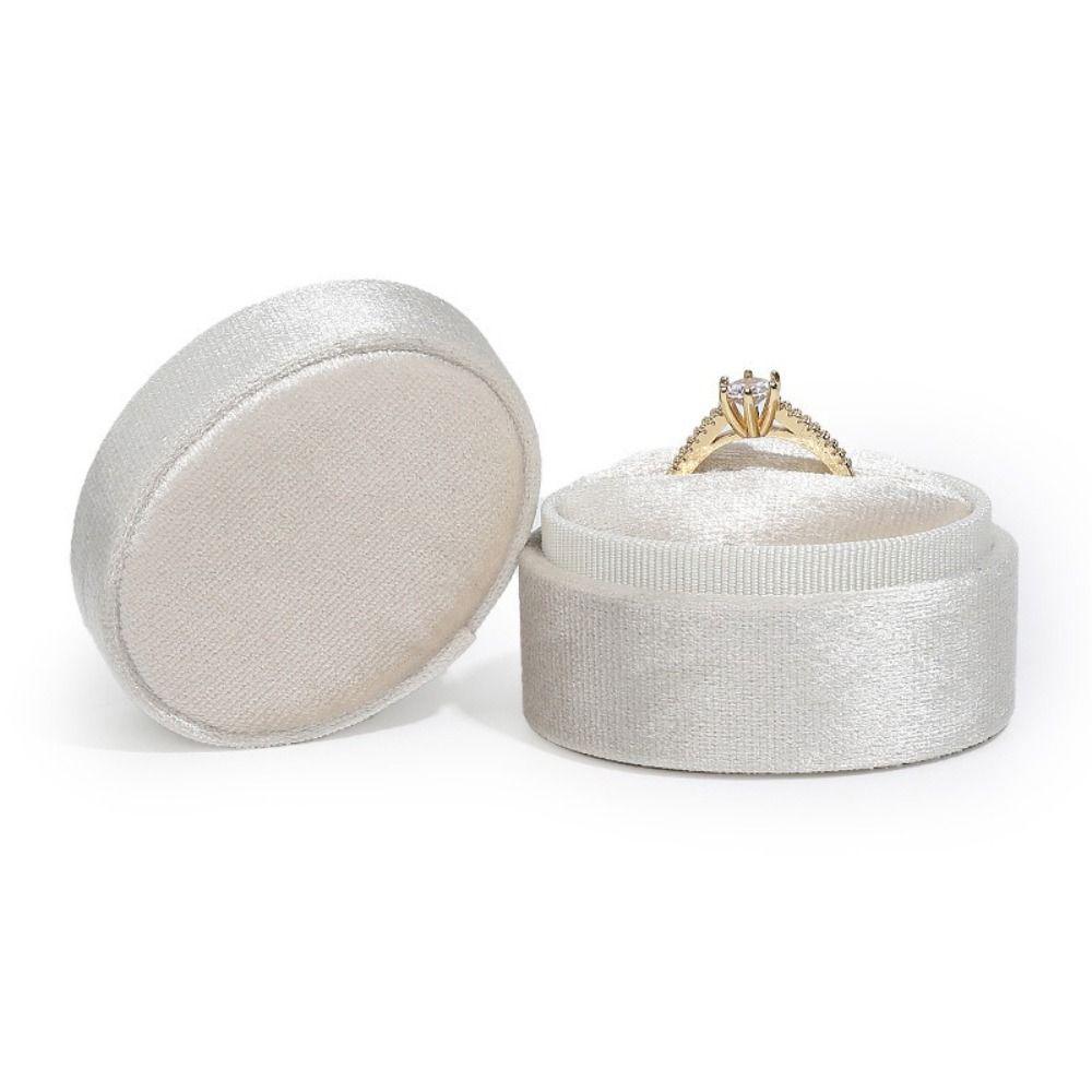 Single Oval Ring Box Velvet Material Jewelry Box New Velvet Ring Box