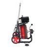 Drain Cleaner Machine 30m x 13mm, Auto Feed Sewer Snake Auger on Wheels - with 8 Cutters & Air-Activated Foot Switch for 50mm to 150mm Pipes