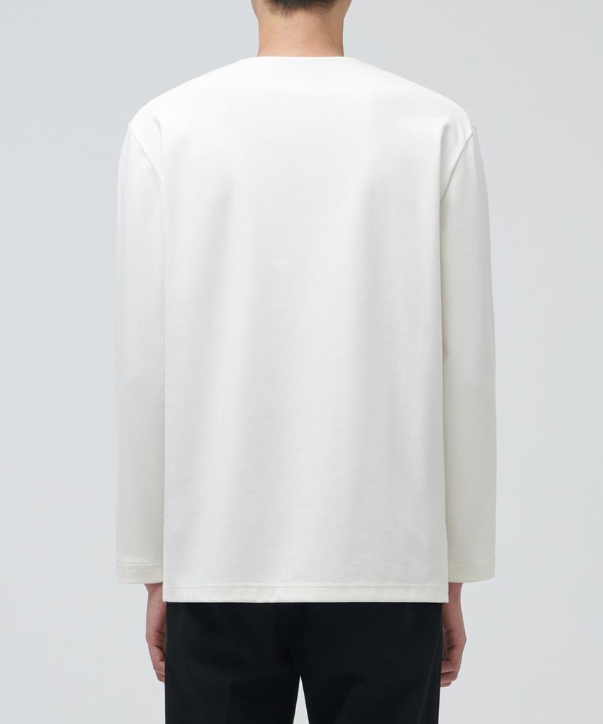 MUSINSA STANDARD Ponte Crew Neck Long Sleeve T-Shirt [Cream]