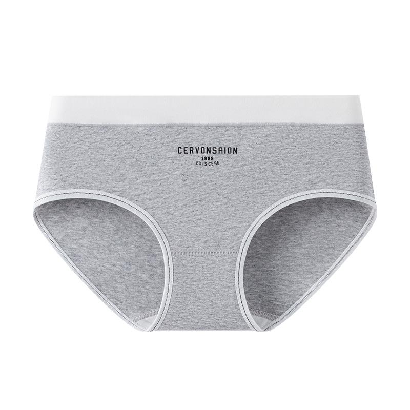 

10A Антибактериальные женские трусики средней посадки с принтом из чистого хлопка L