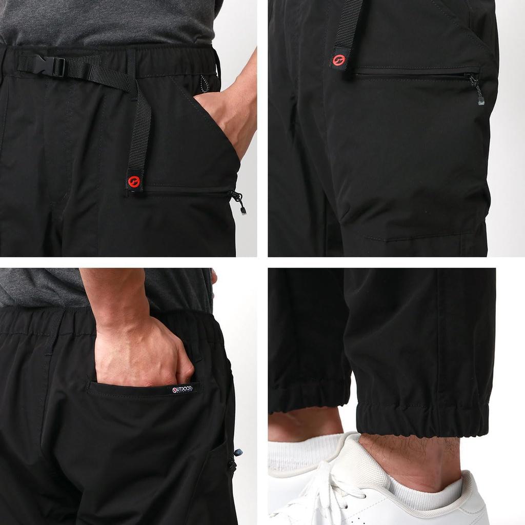 Pánske nohavice Cargo Outdoor Products, na lezenie, vodeodolné, strečové pracovné nohavice, hnedé, veľkosť L