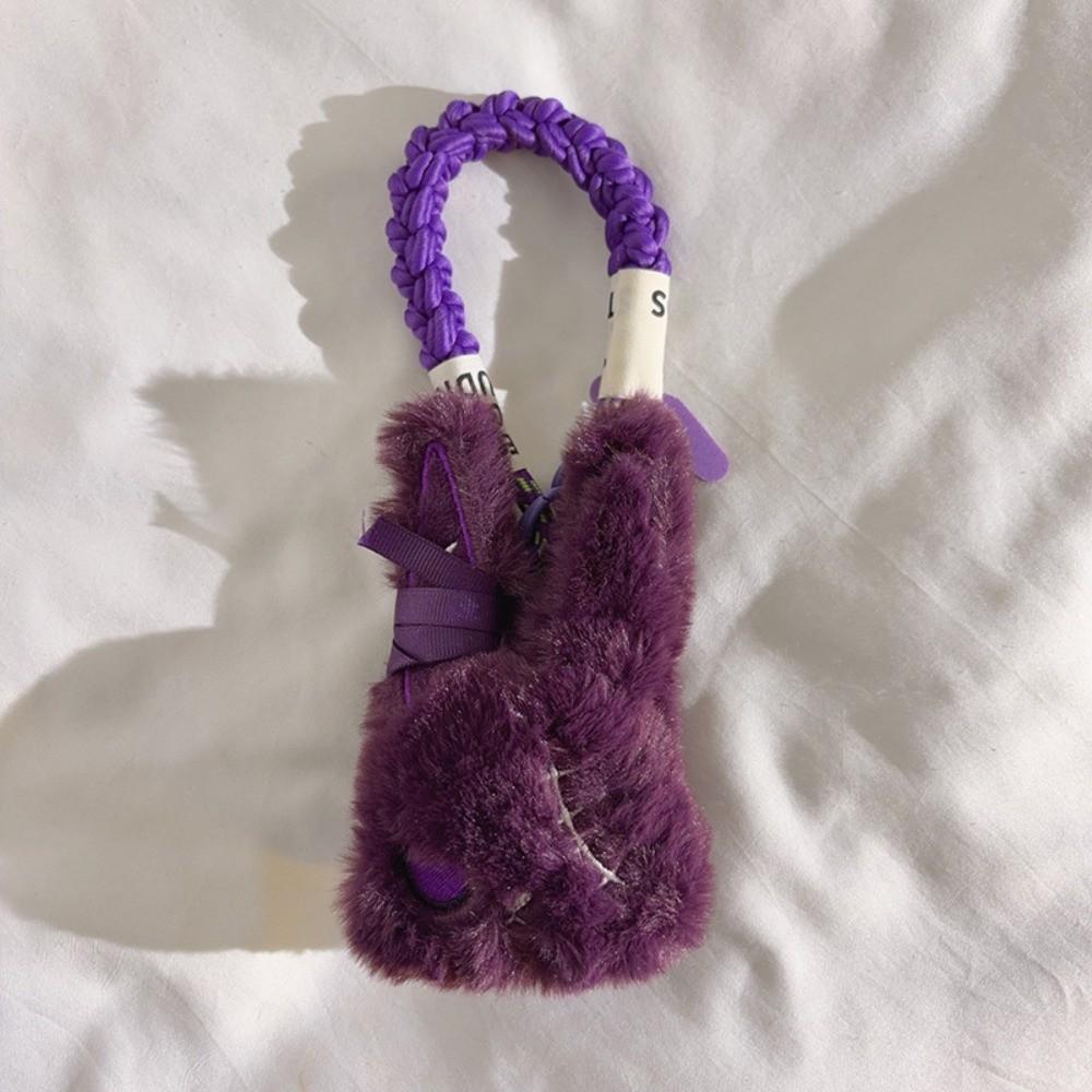 Thick Braided Cord Phone Case Strap Soft Halloween Bag Charm Fun Rabbit Pendant Gift Giving фиолетовый