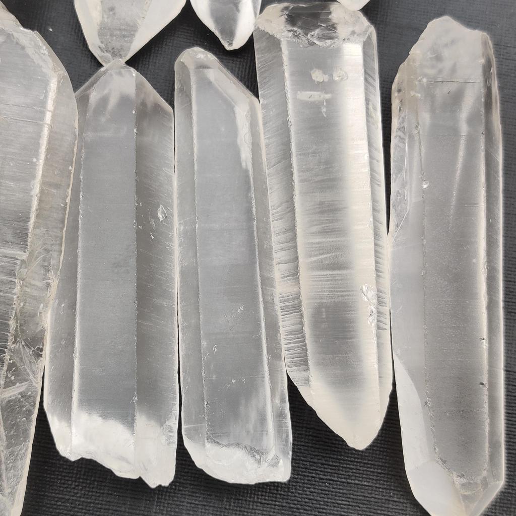 Natural Crystal Quartz Pencil Shape Loose Gemstone Rough Lot, Crystal Quartz Loose Gemstone Raw Lot.