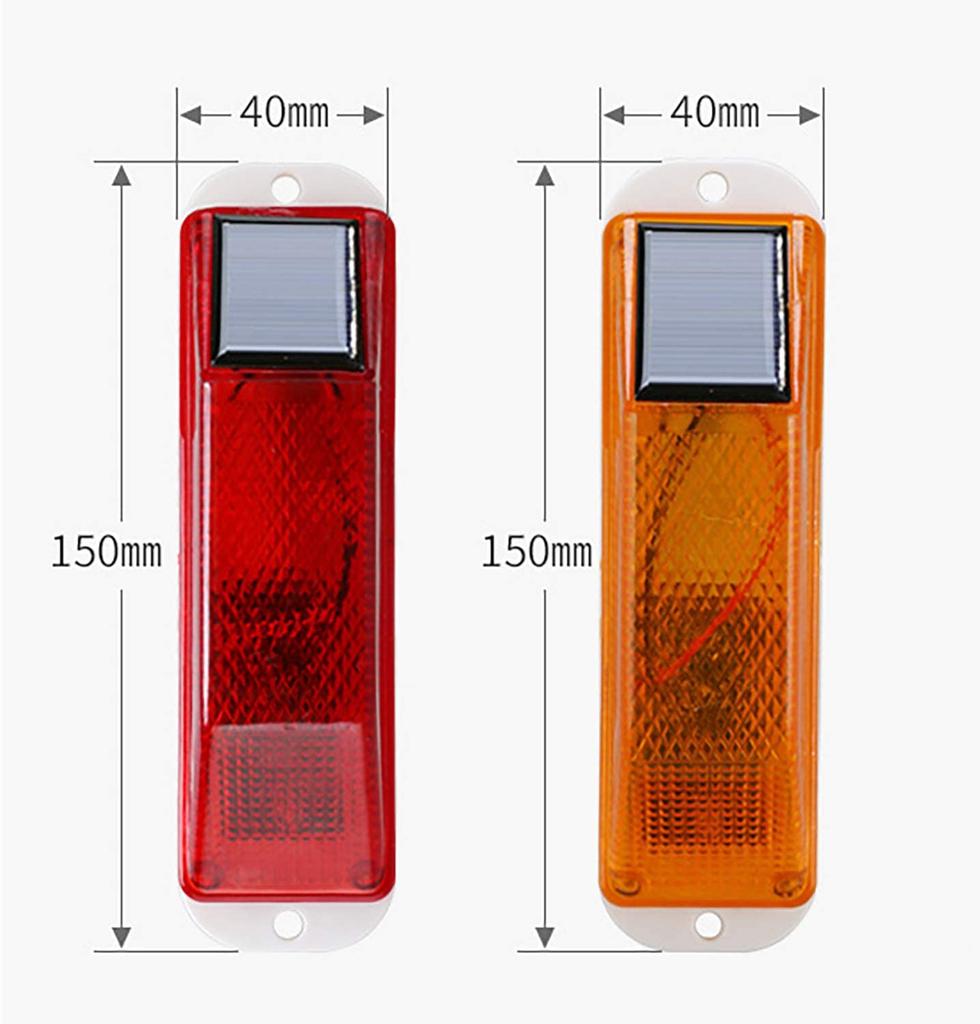 2pcs Warning LED Lamp Strobe Solar Lamp Chip Control Bridge Night Driving Safety Light Strobe Flash Traffic Caution Strobe Light