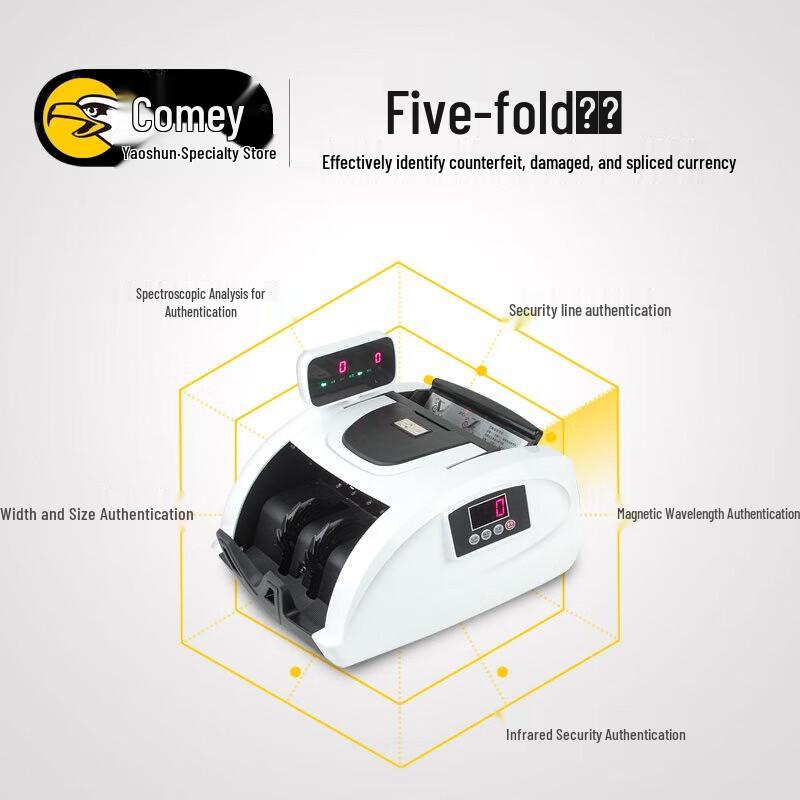 

Komisen YS808 Portable Dual-Screen Banknote Counter CN plug (adapter included)
