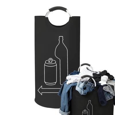 115L Empty Bottle Storage Basket Folding Kitchen Wastewater Bottle Collector Bag with Aluminum Handle Large Capacity Bin
