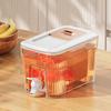6L Beverage Container for Iced Drinks with Lid Refrigerator