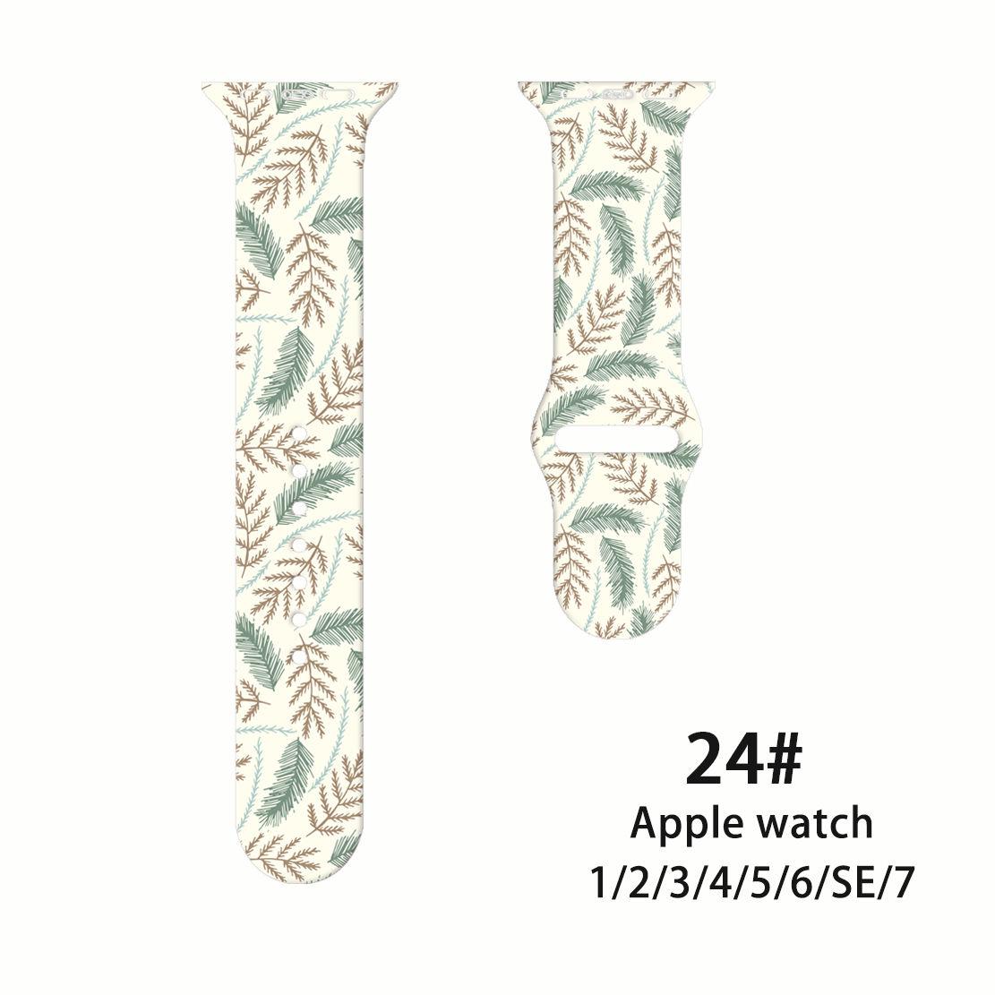 

Ремешок Fresh Mori Printed Strap для Apple Watch S10 - мягкий силиконовый спортивный креативный сменный ремешок для iWatch 10/9/8/7/6/5/4/3/2/1/Se/Ultra/Ultra2 49 мм 38/40/41MM