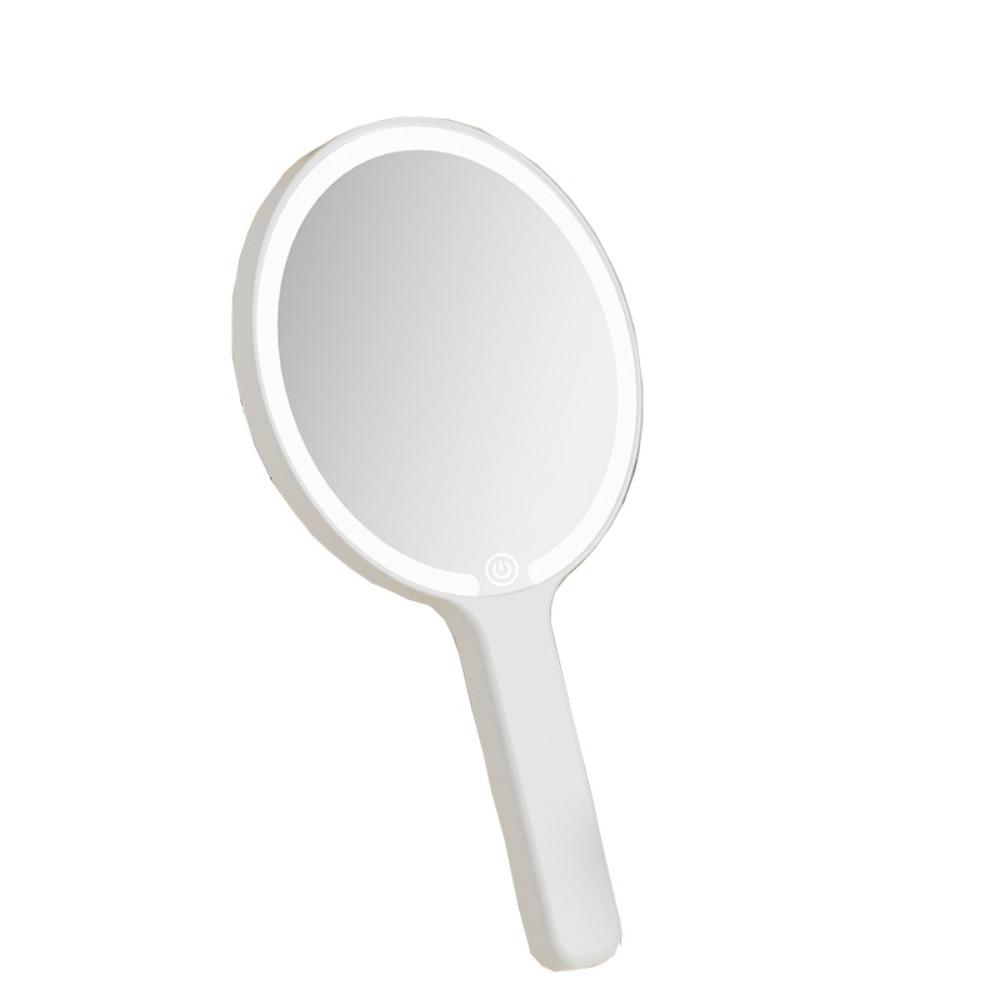 Square/Round Lighted Hand Mirror Fill Light Portable Vanity Mirror LED Makeup Mirror  Pocket