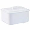 Nichinichi Dougu Enamel Storage Container Rectangle Canister 2kg Rice Bread Case Made in Japan White
